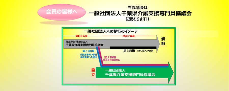 当協議会は「一般社団法人千葉県介護支援専門員協会」に変わります！！